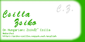 csilla zsiko business card